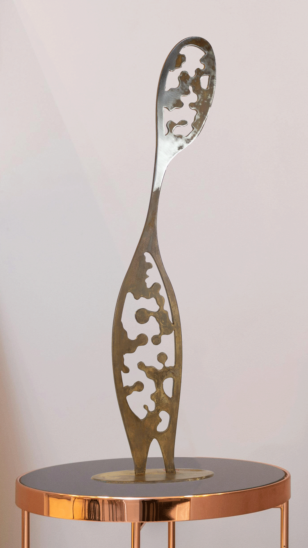 Sculpture Bonhomme Nuage en acier Corten par JB Legendre – figure poétique et légère, décoration intérieure